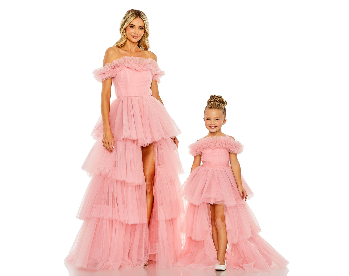 Vestito in tulle a spalle scoperte per bambine 