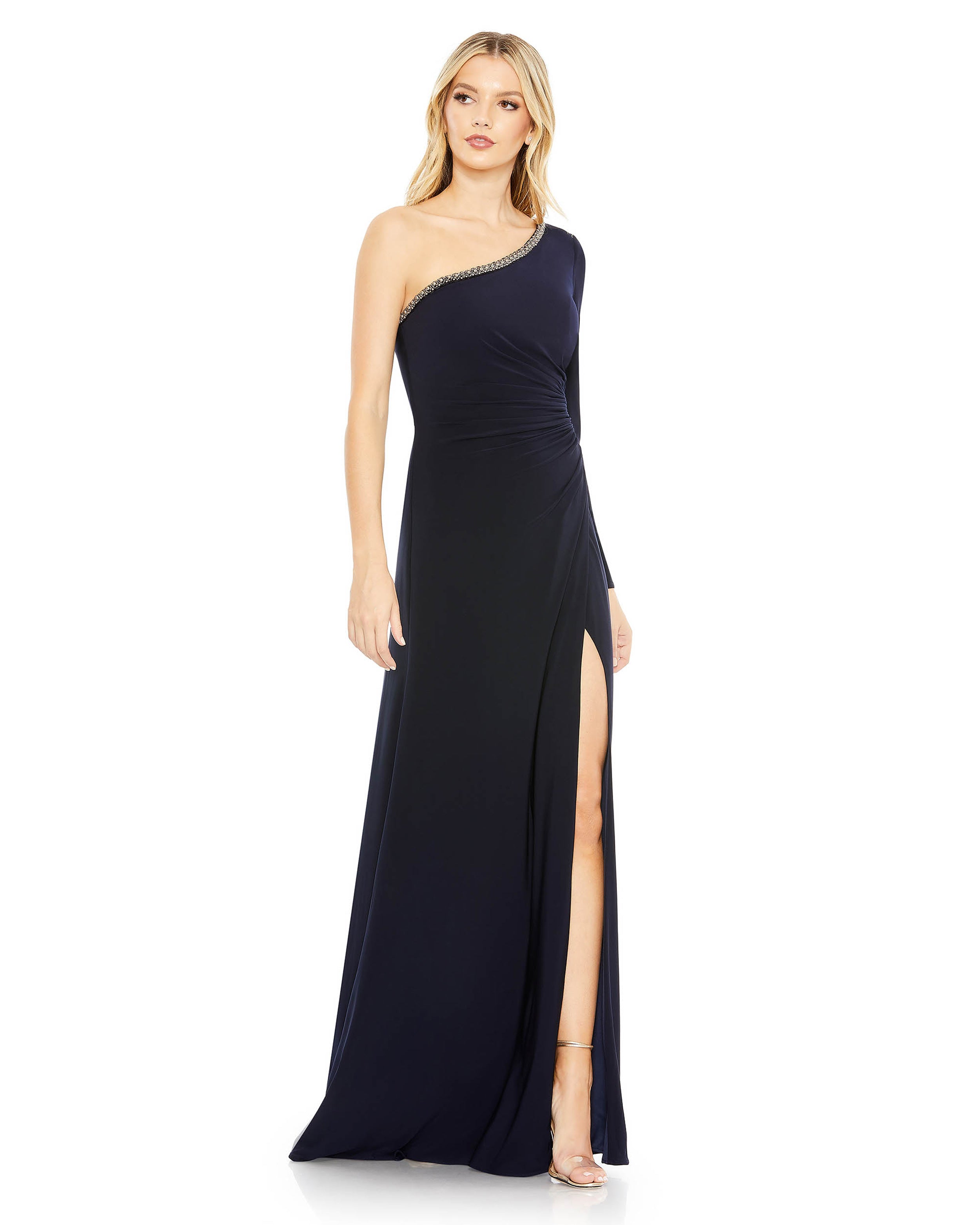 Draped One Sleeve Jersey Gown - FINAL SALE