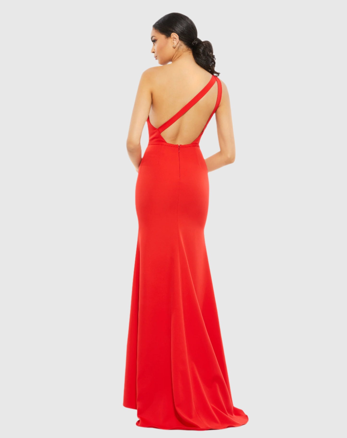 One Shoulder Jersey Mermaid Gown