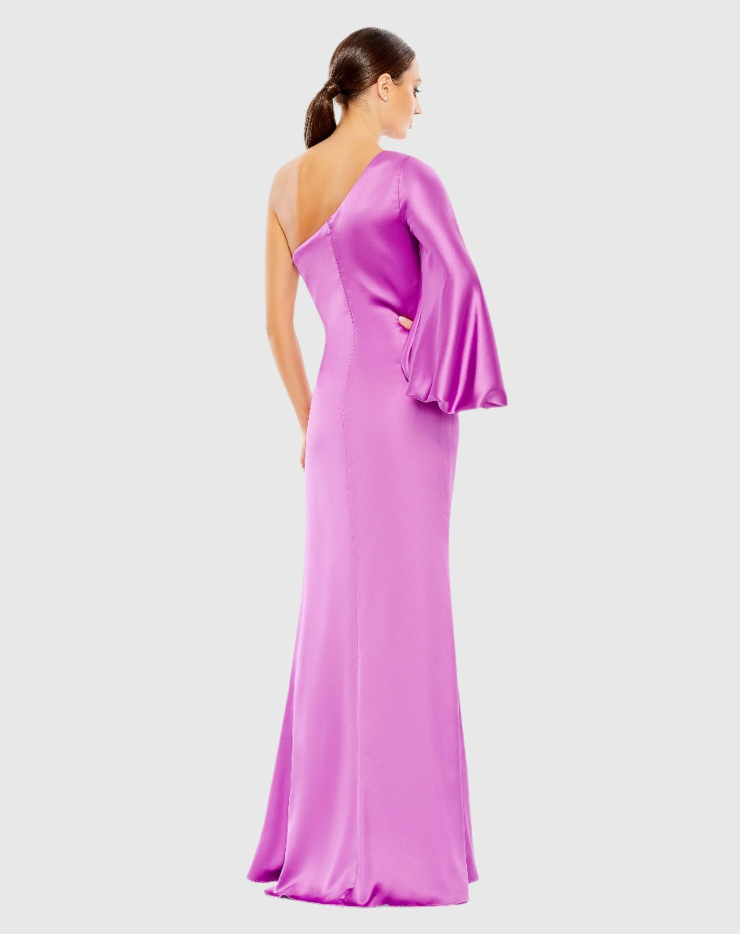 Satin Puff Sleeve Gown