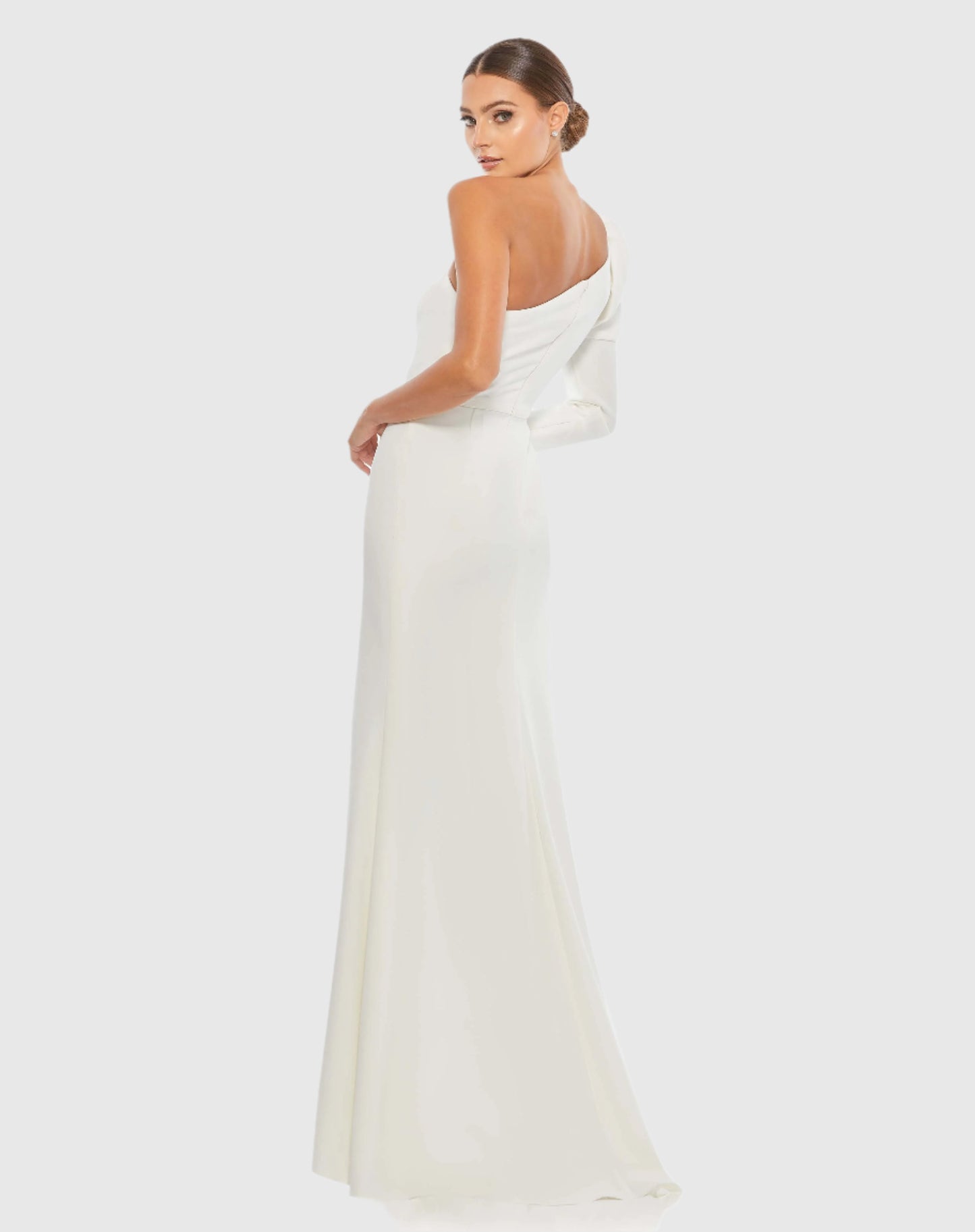 One Shoulder Puff Sleeve Gown - FINAL SALE