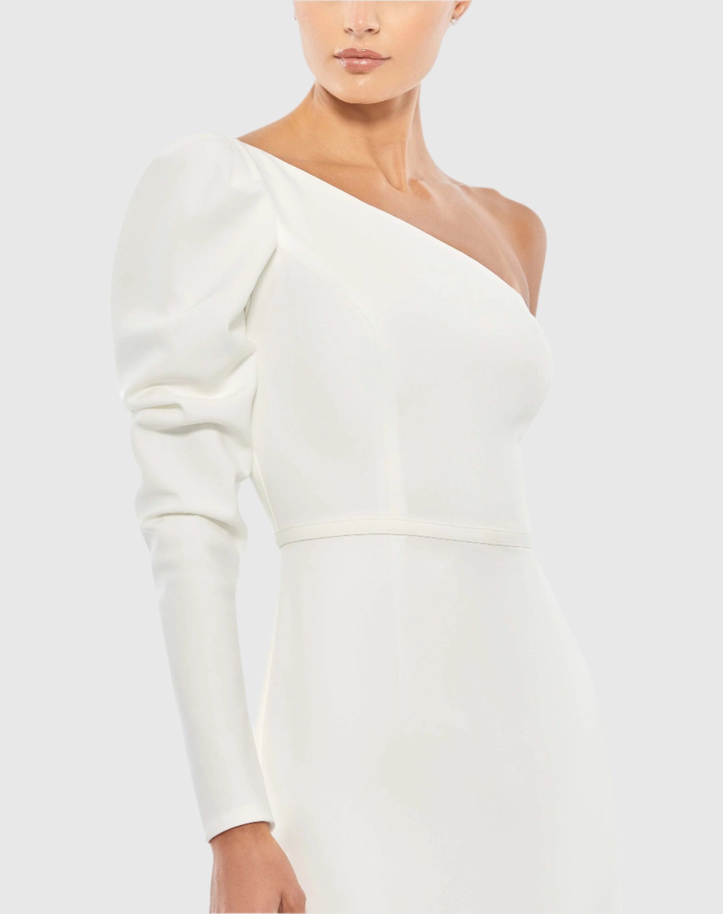 One Shoulder Puff Sleeve Gown - FINAL SALE