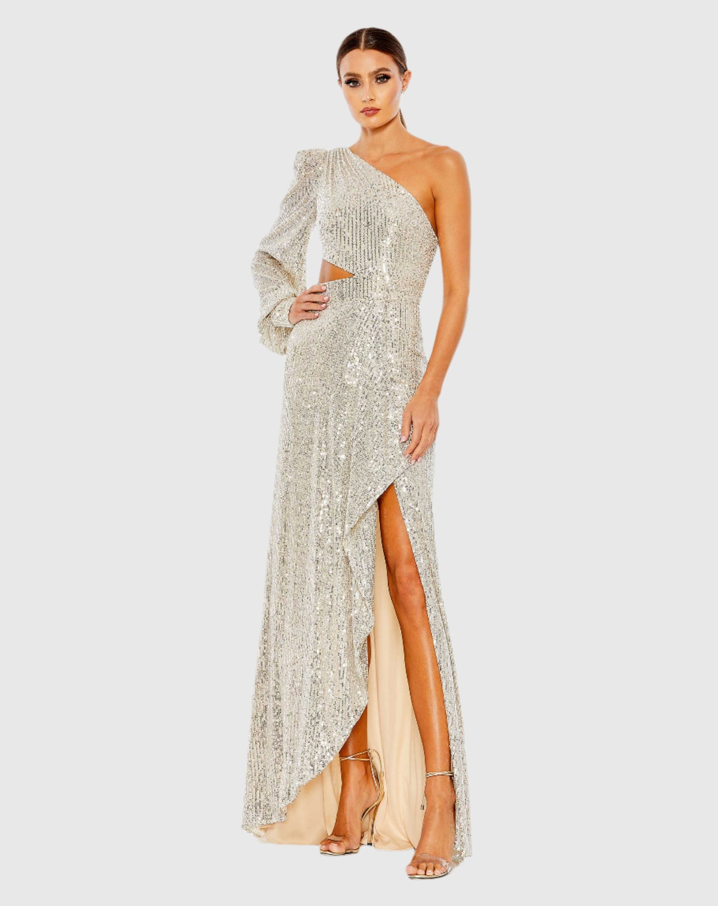 Kleid mit One-Shoulder-Träger und Cut-Outs