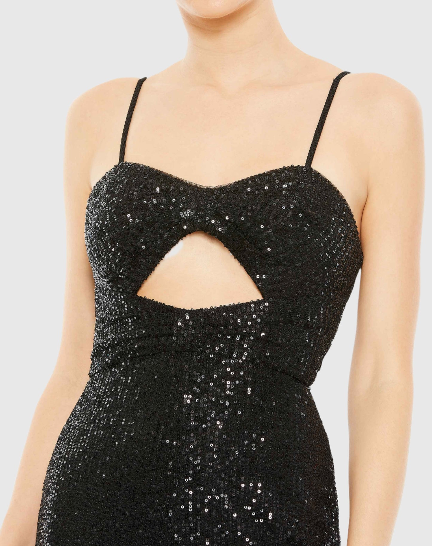 Sequined Spaghetti Strap Cut Out Jumpsuit - FINAL SALE