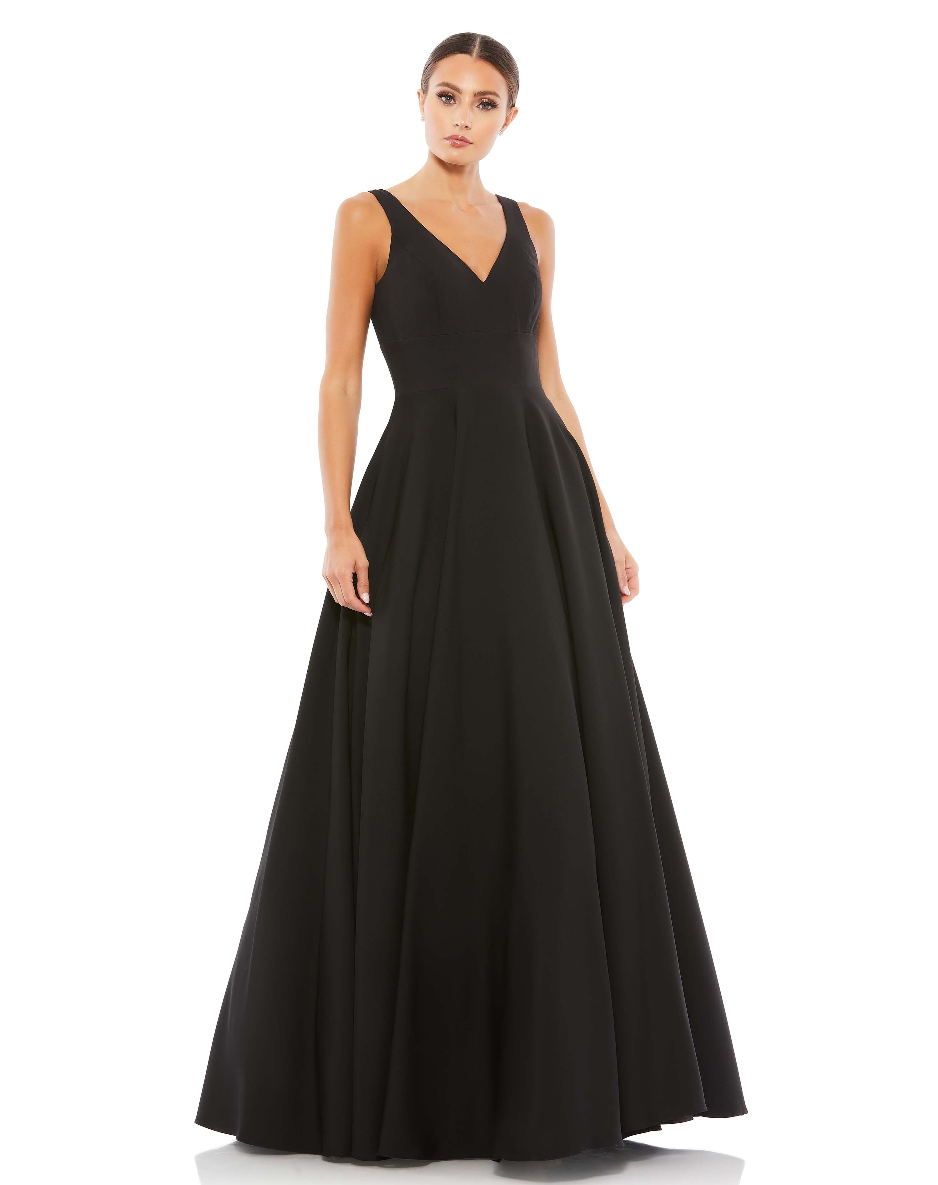 Classic Sleeveless A-Line Gown with Pockets