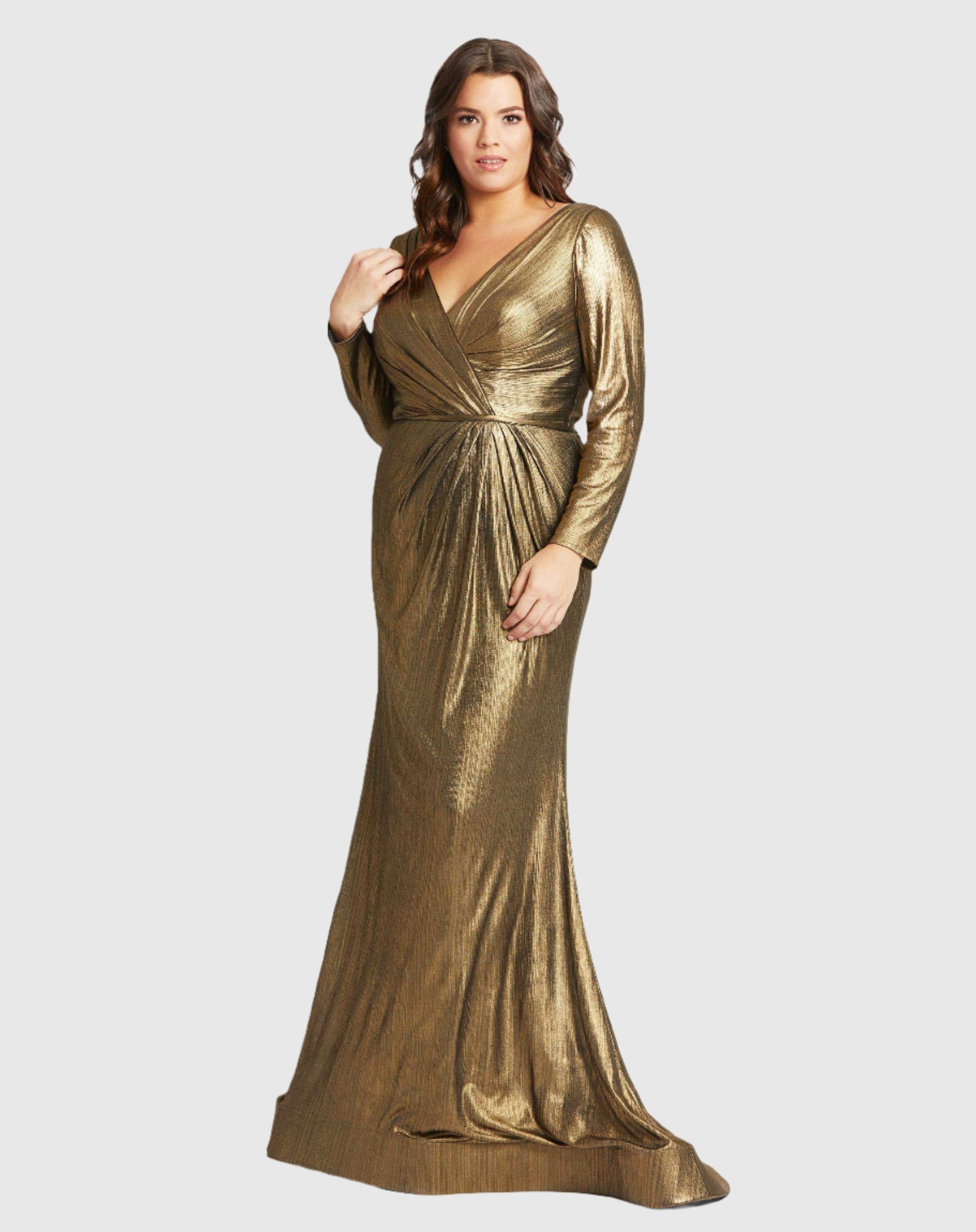 Chic Metallic Evening Gown