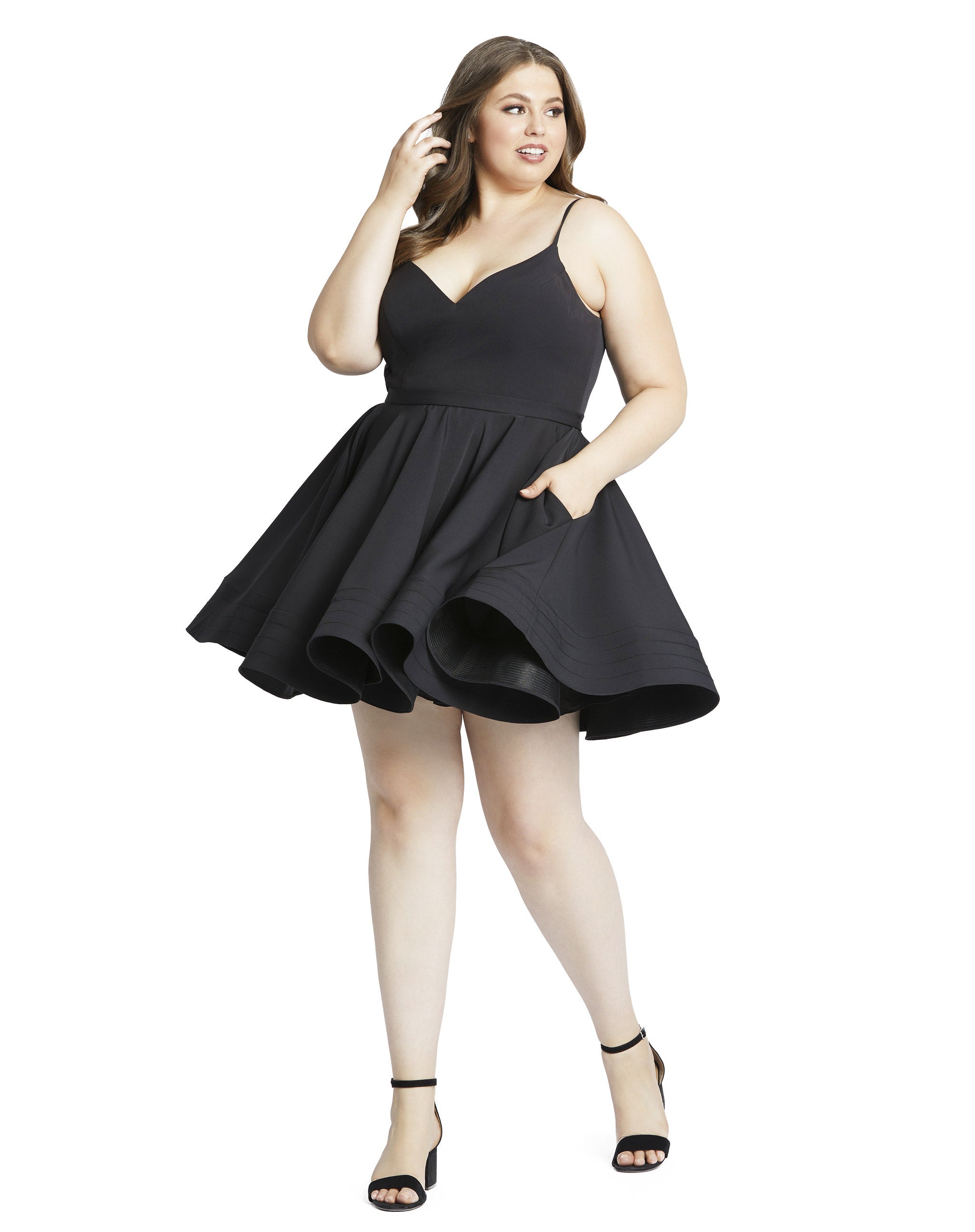 Sweetheart Low Back Fit & Flare Dress Plus Size - FINAL SALE