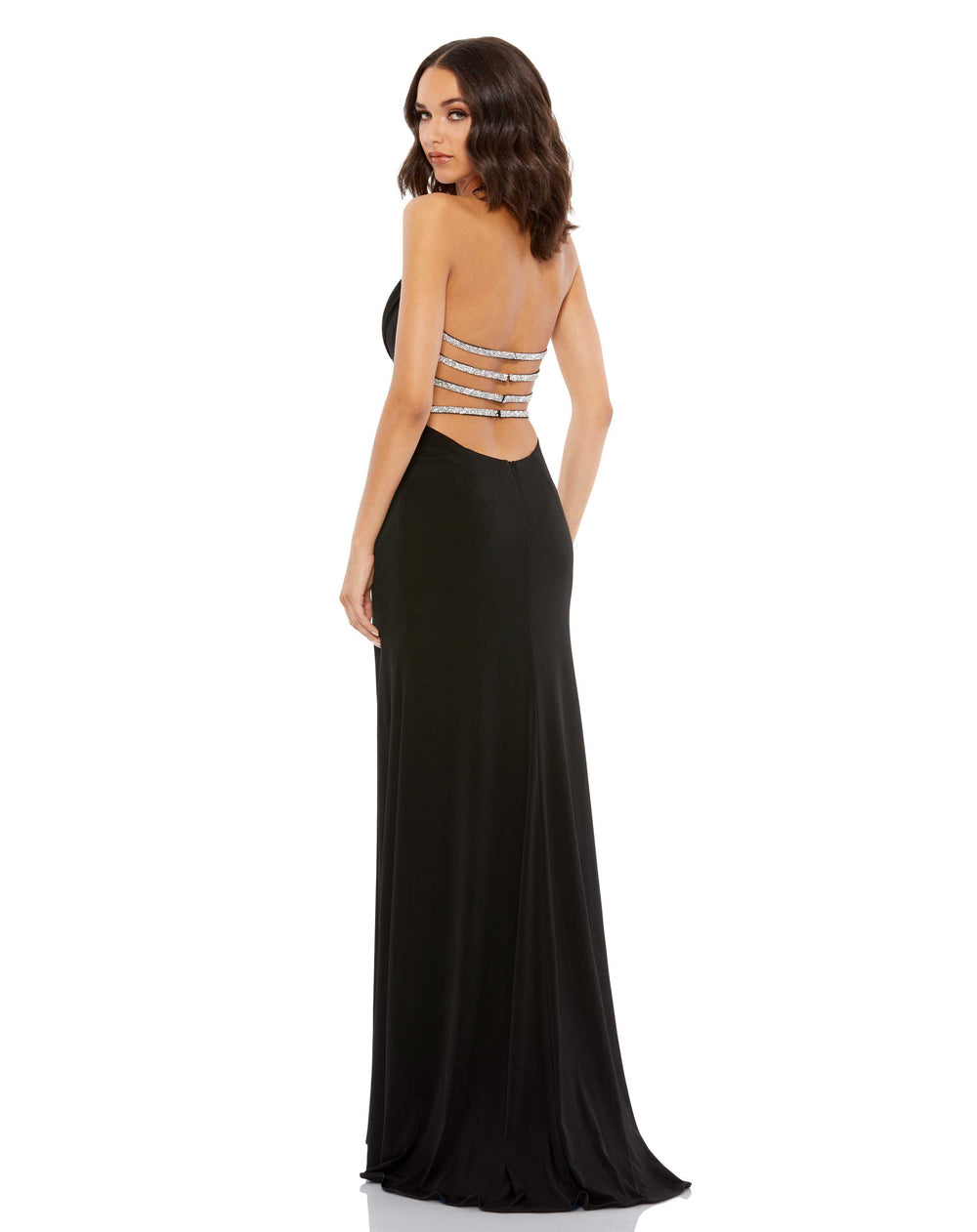 Cowl Neck Halter Strap Low Back Gown – Mac Duggal