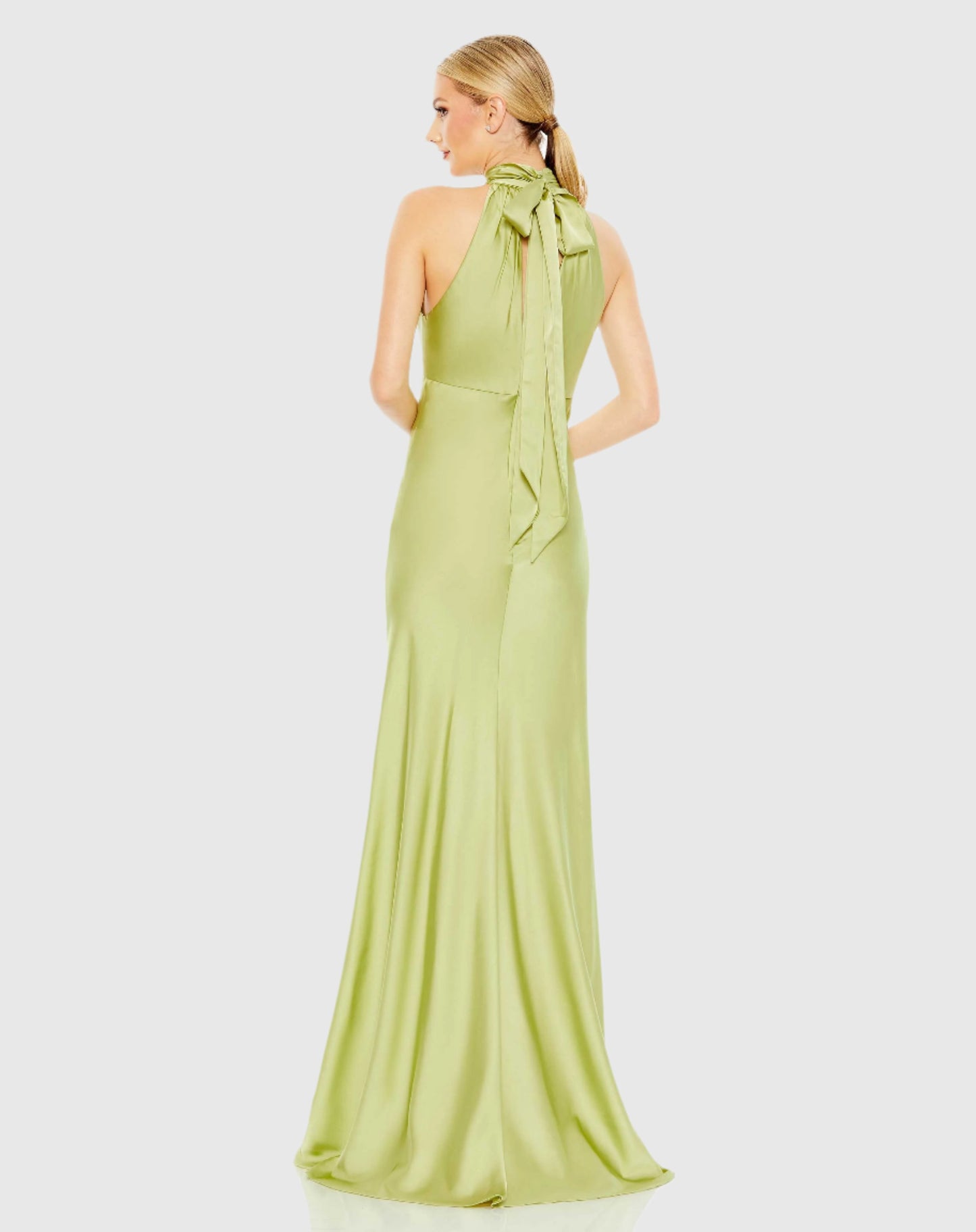 Keyhole Halter Empire Waist Gown