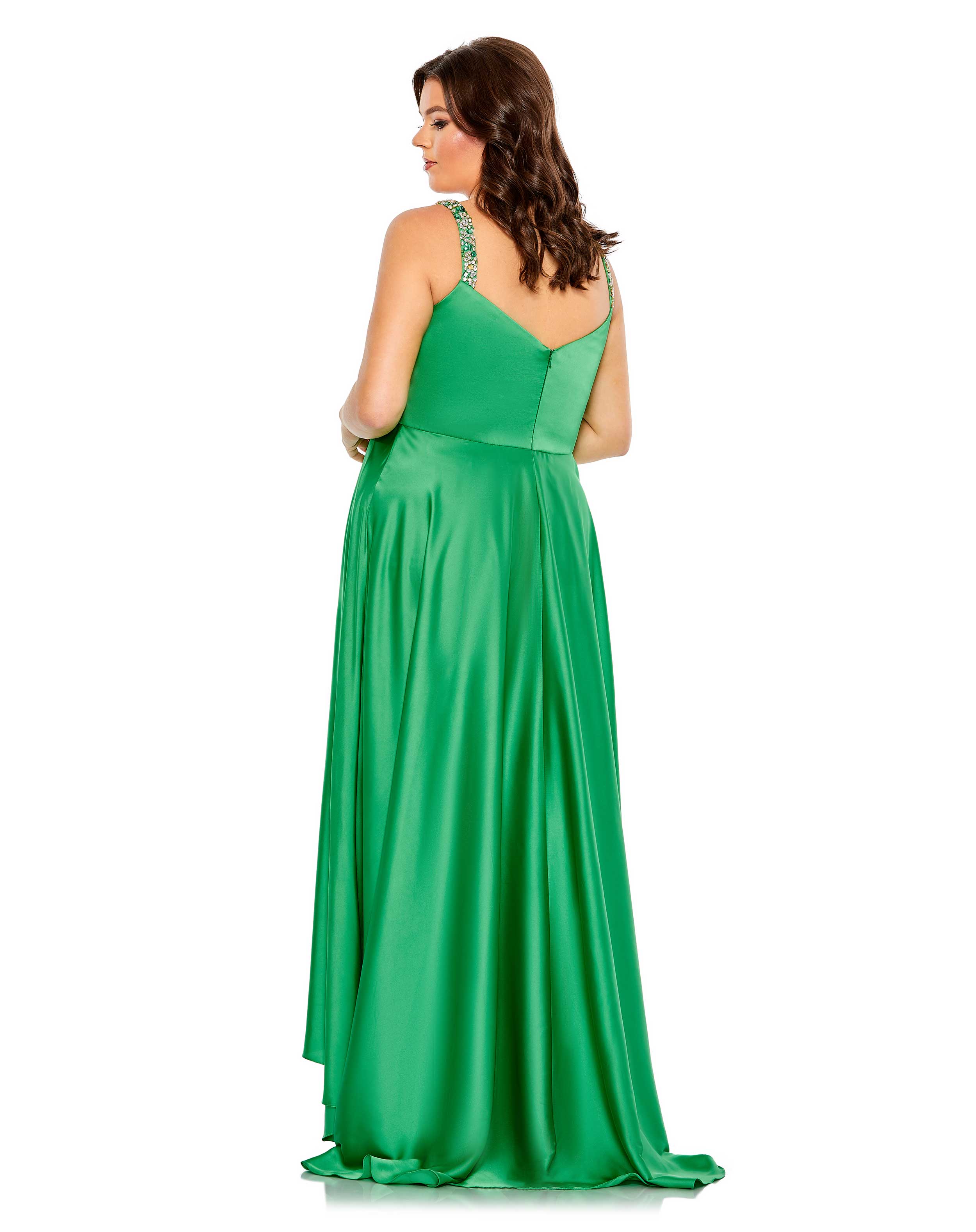 Front Twist Knot Sleeveless High Low Gown (Plus)