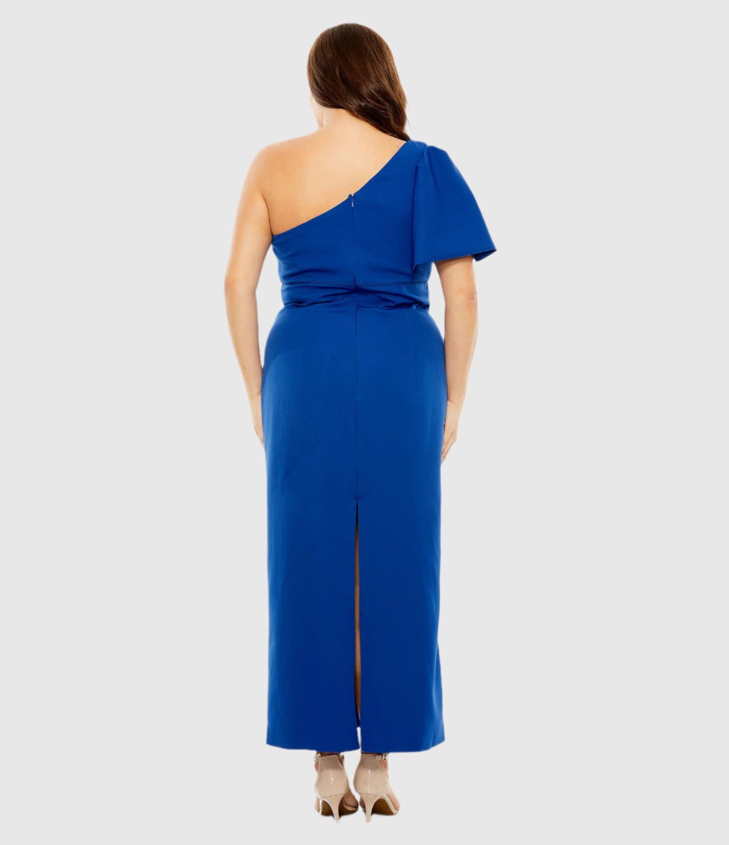 Robe asymétrique en crêpe longueur thé (Plus) - VENTE FINALE