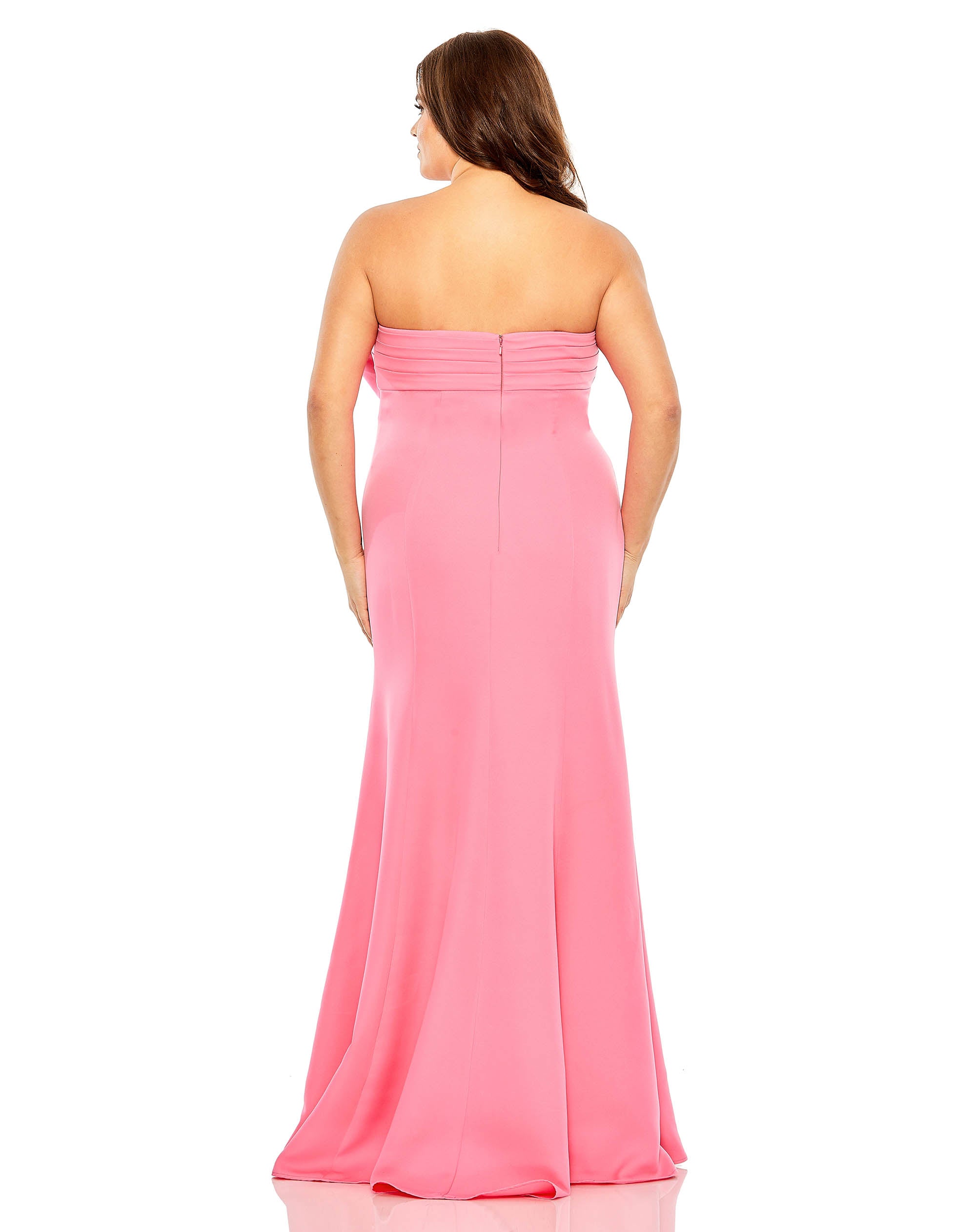 Bow Front Crepe Gown (Plus)