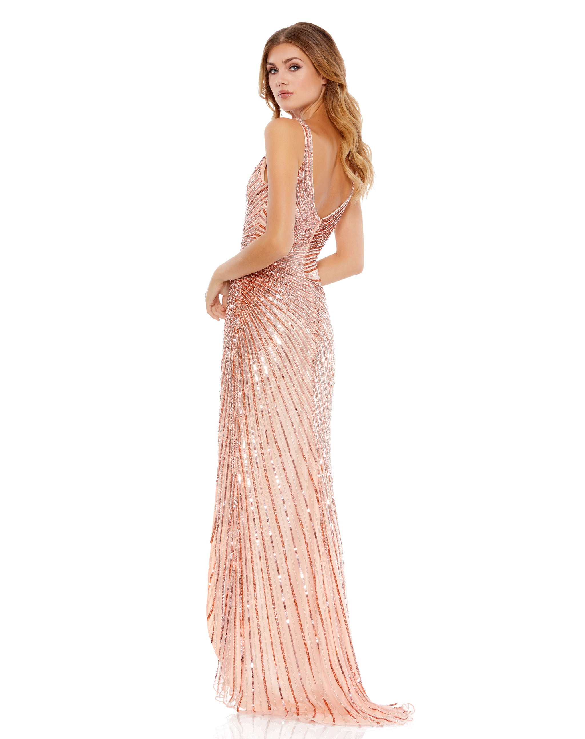 Sequin A Line Gown
