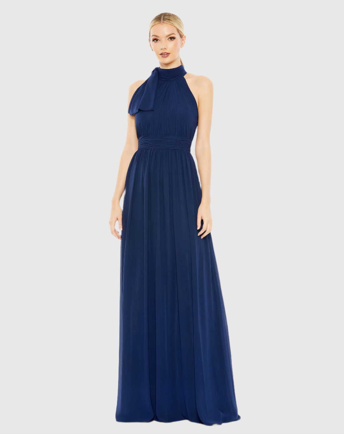 High Neck Chiffon Gown