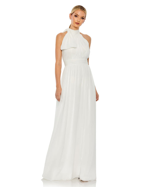 High Neck Chiffon Gown