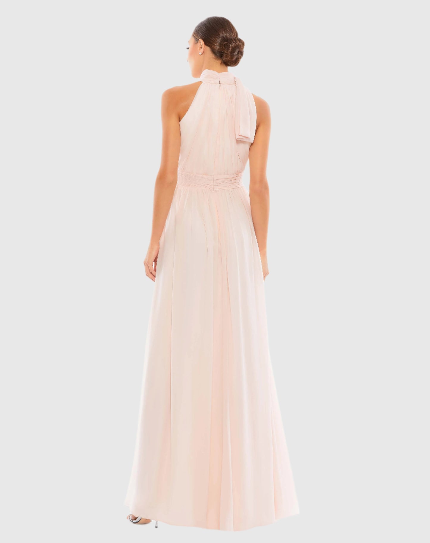 High Neck Chiffon Gown