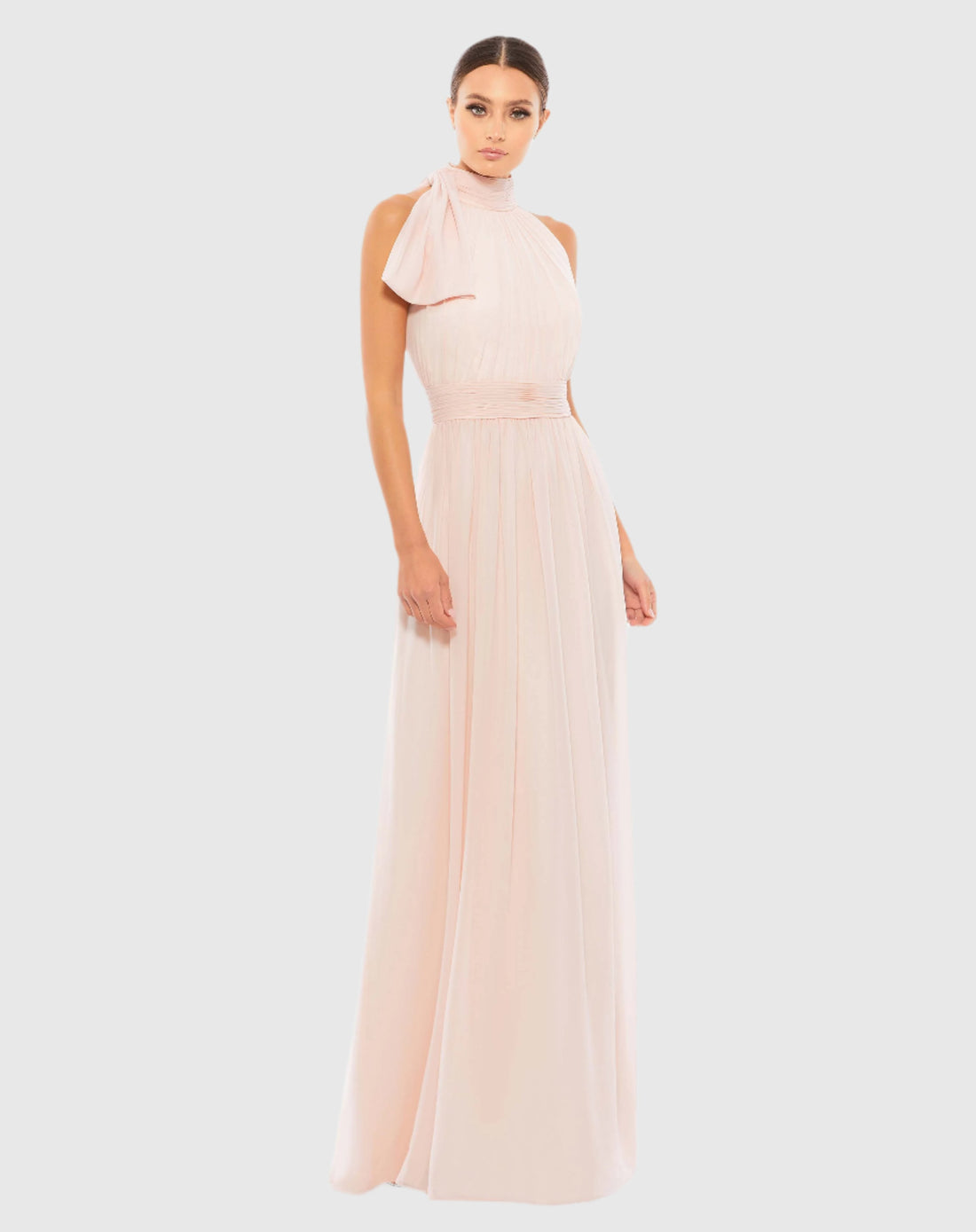 High Neck Chiffon Gown