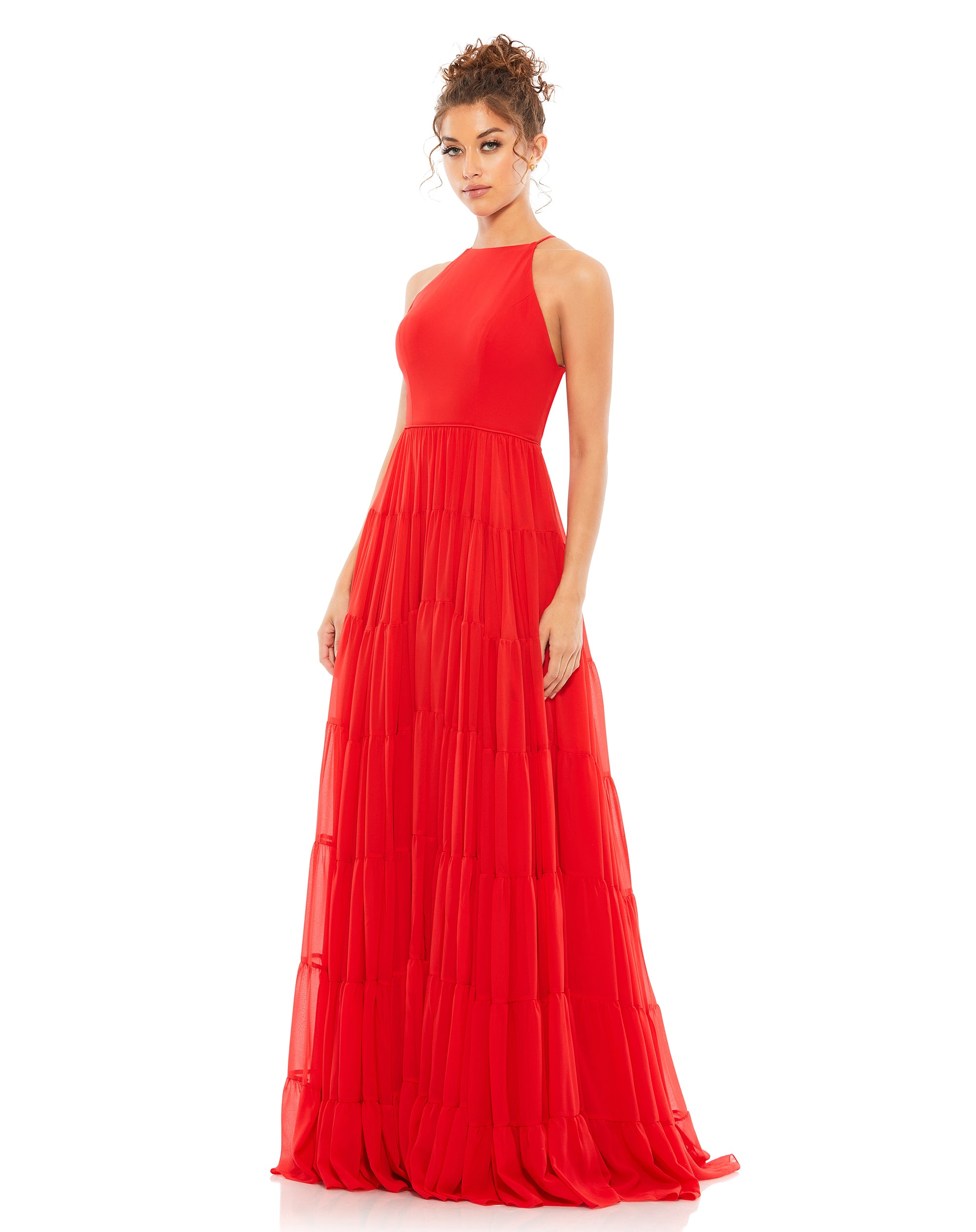 Ruffle Tiered A Line Gown - FINAL SALE