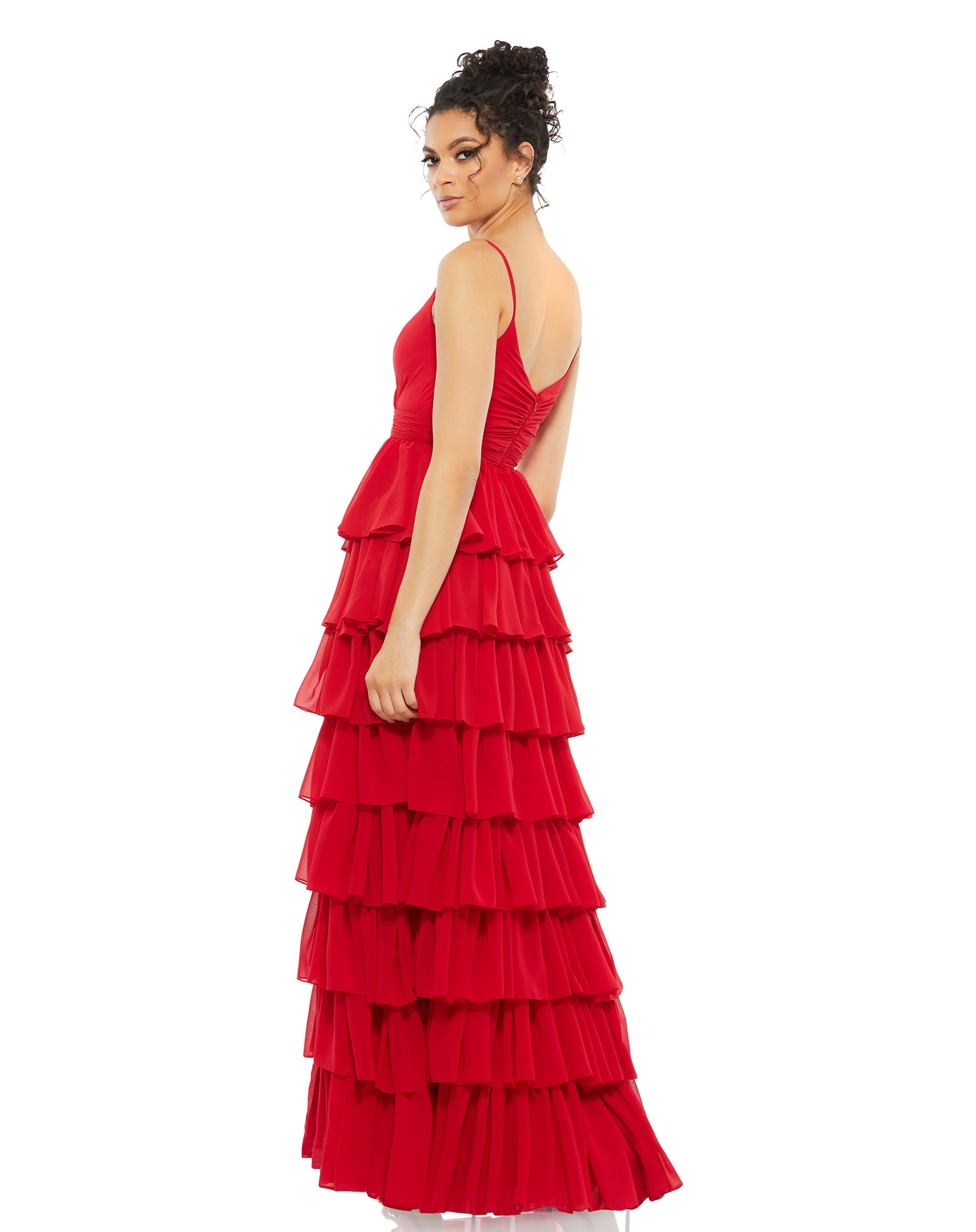 Sleeveless Gown with Ruffled Skirt