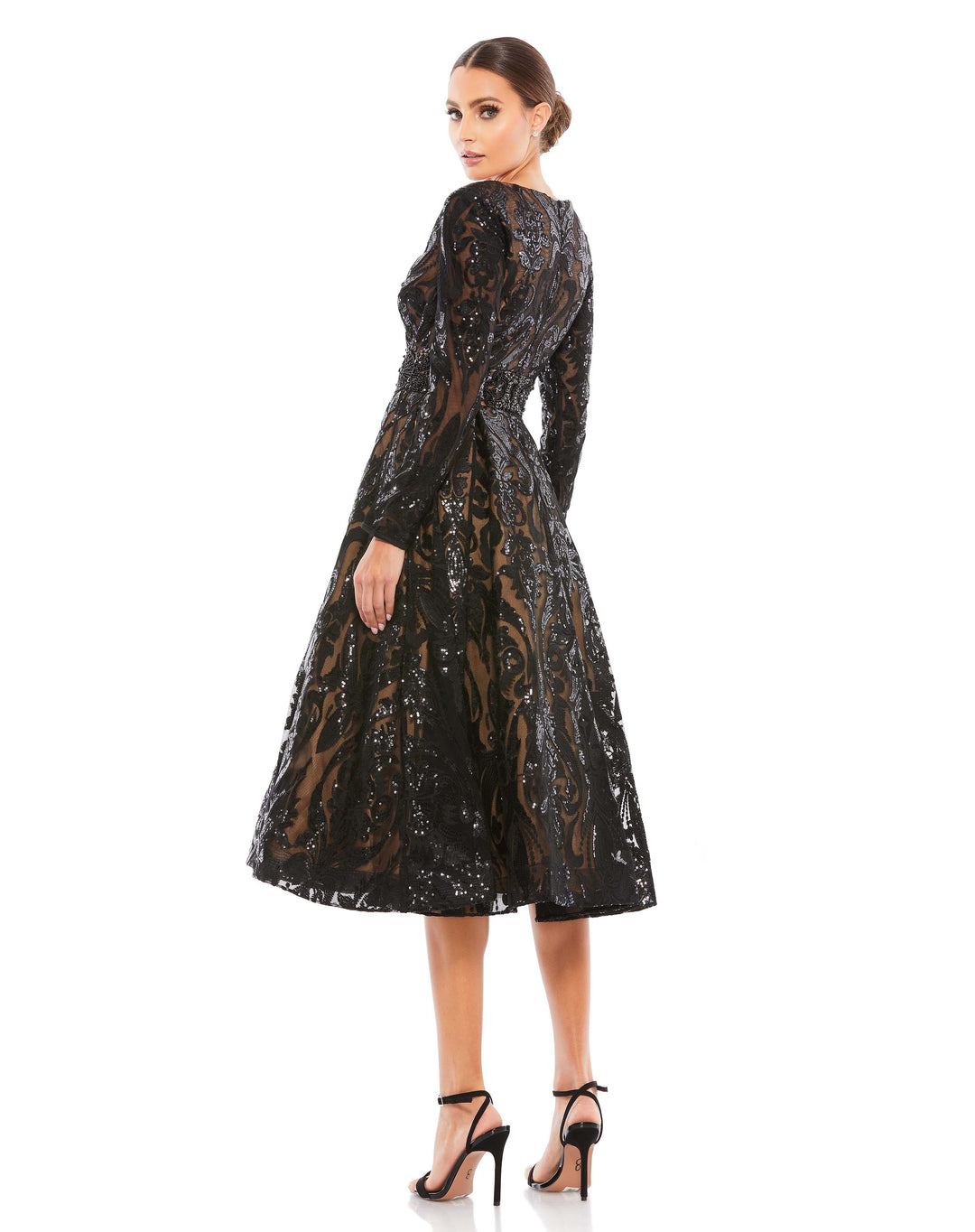 Sequin Embellished A-Line Cocktail Dress – Mac Duggal