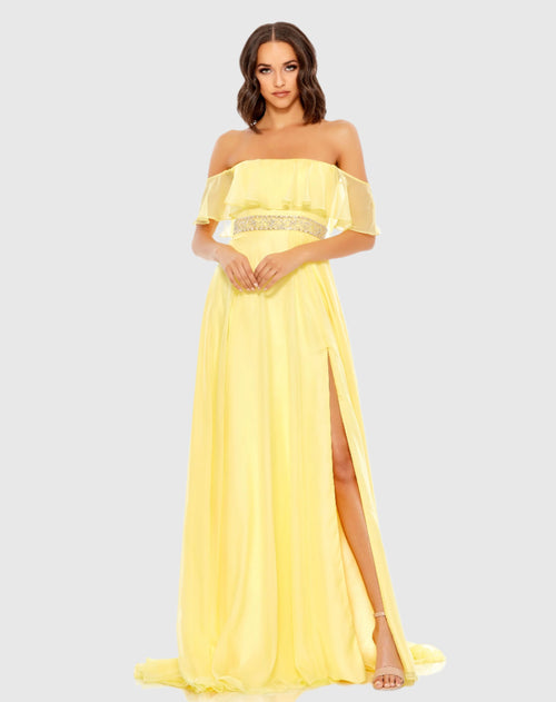 Flowy Off-the-Shoulder Gown