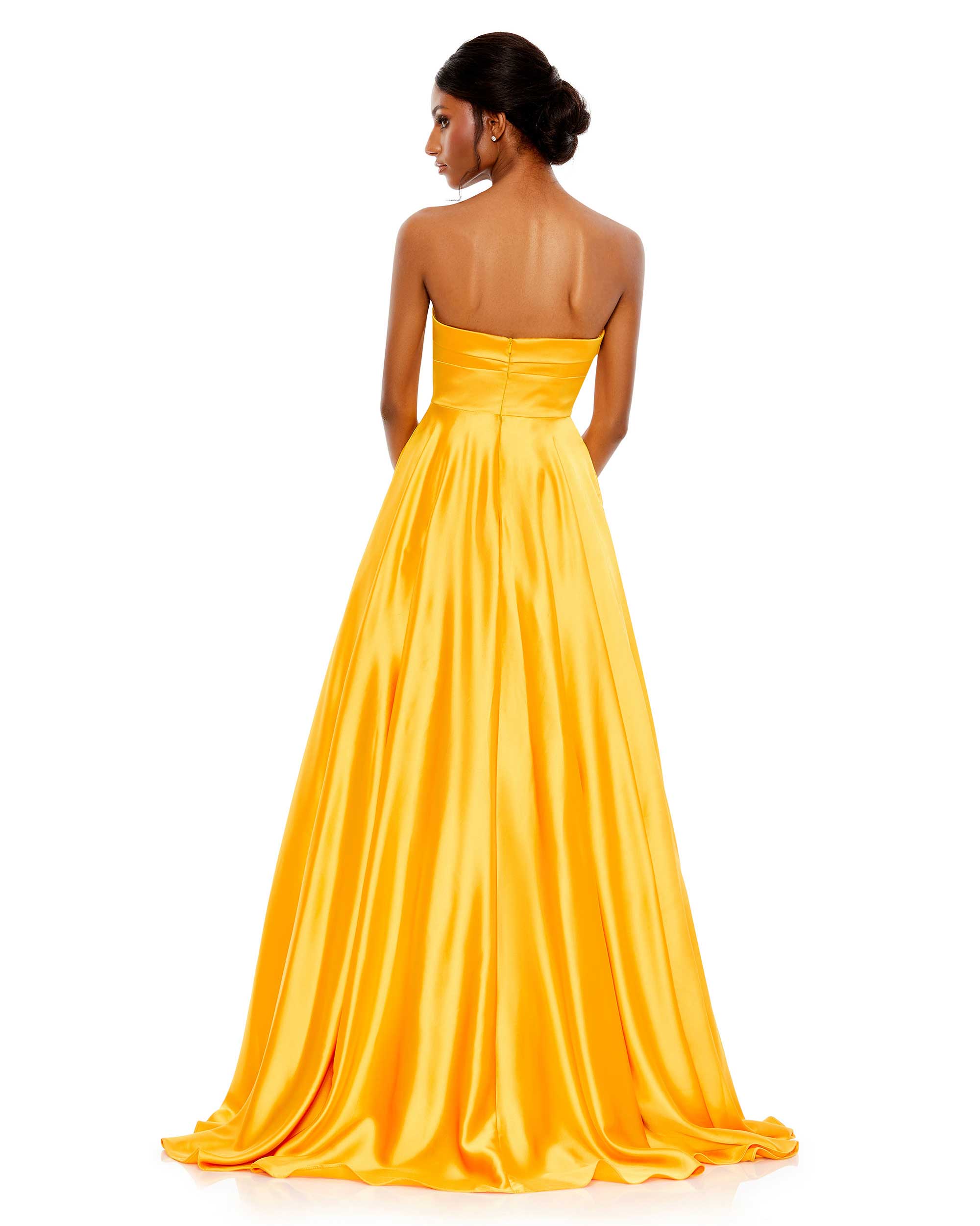 Bow Sweetheart Strapless A Line Gown