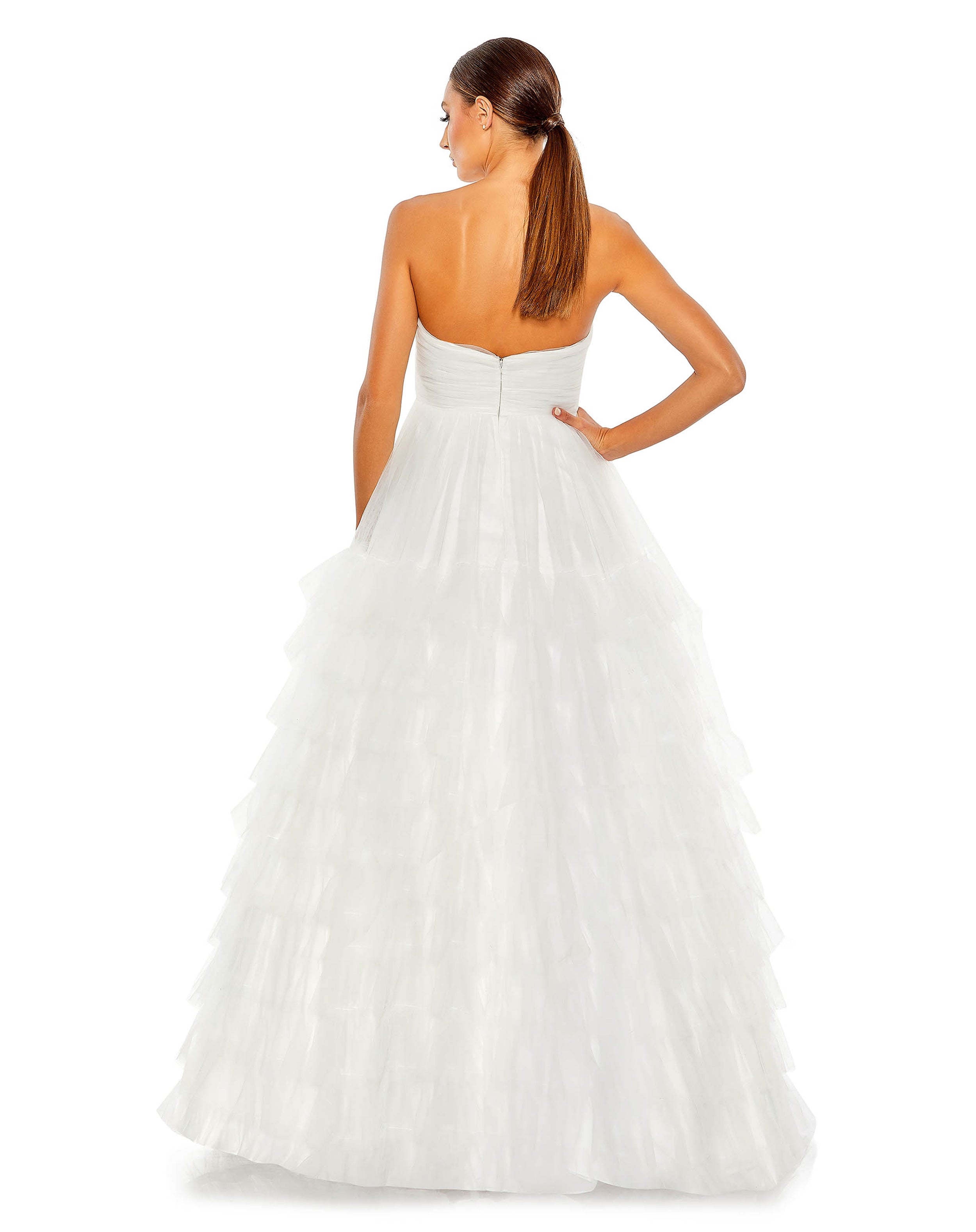 Bustier Tulle Tiered Ballgown