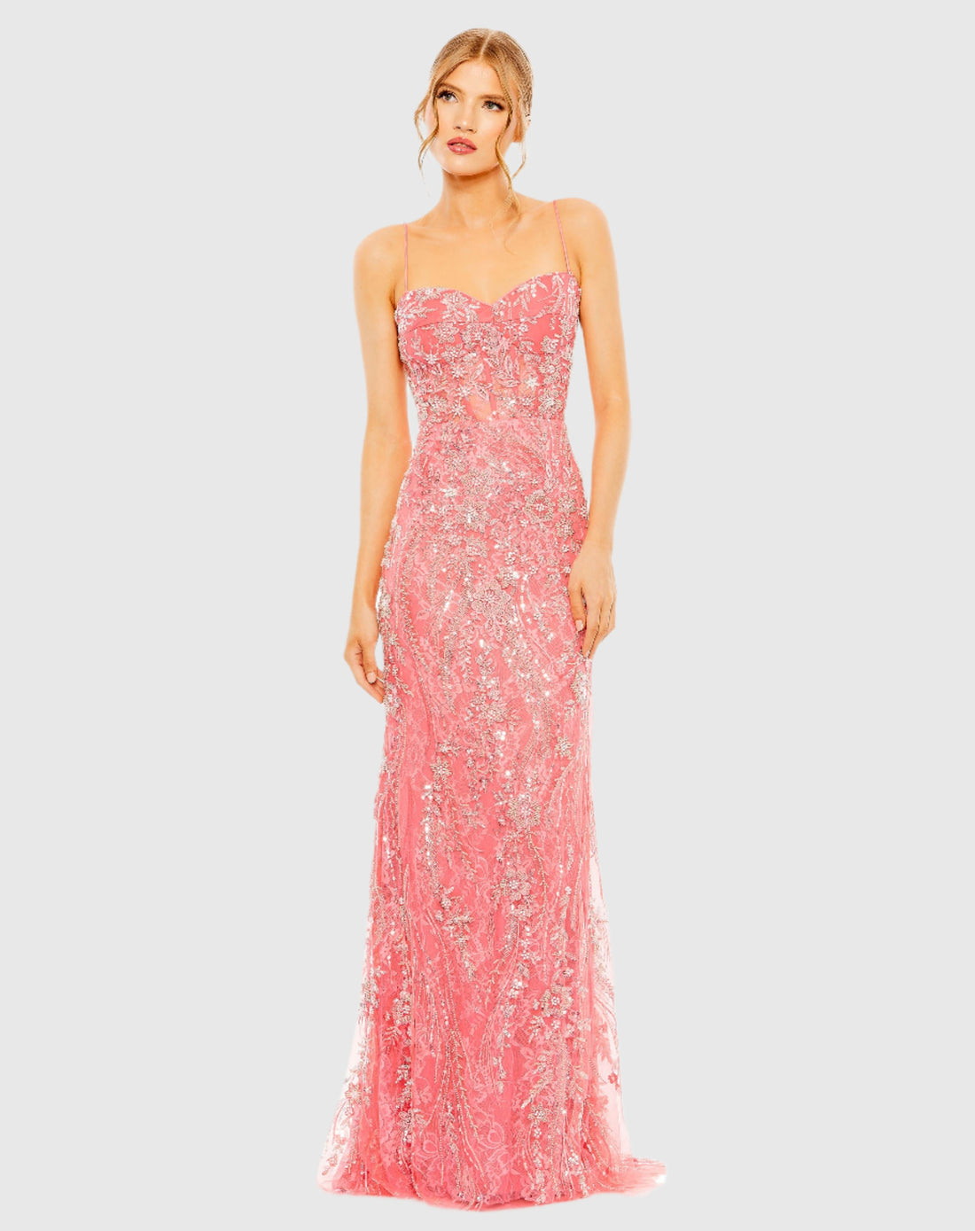 Sweetheart Sleeveless Embellished Gown