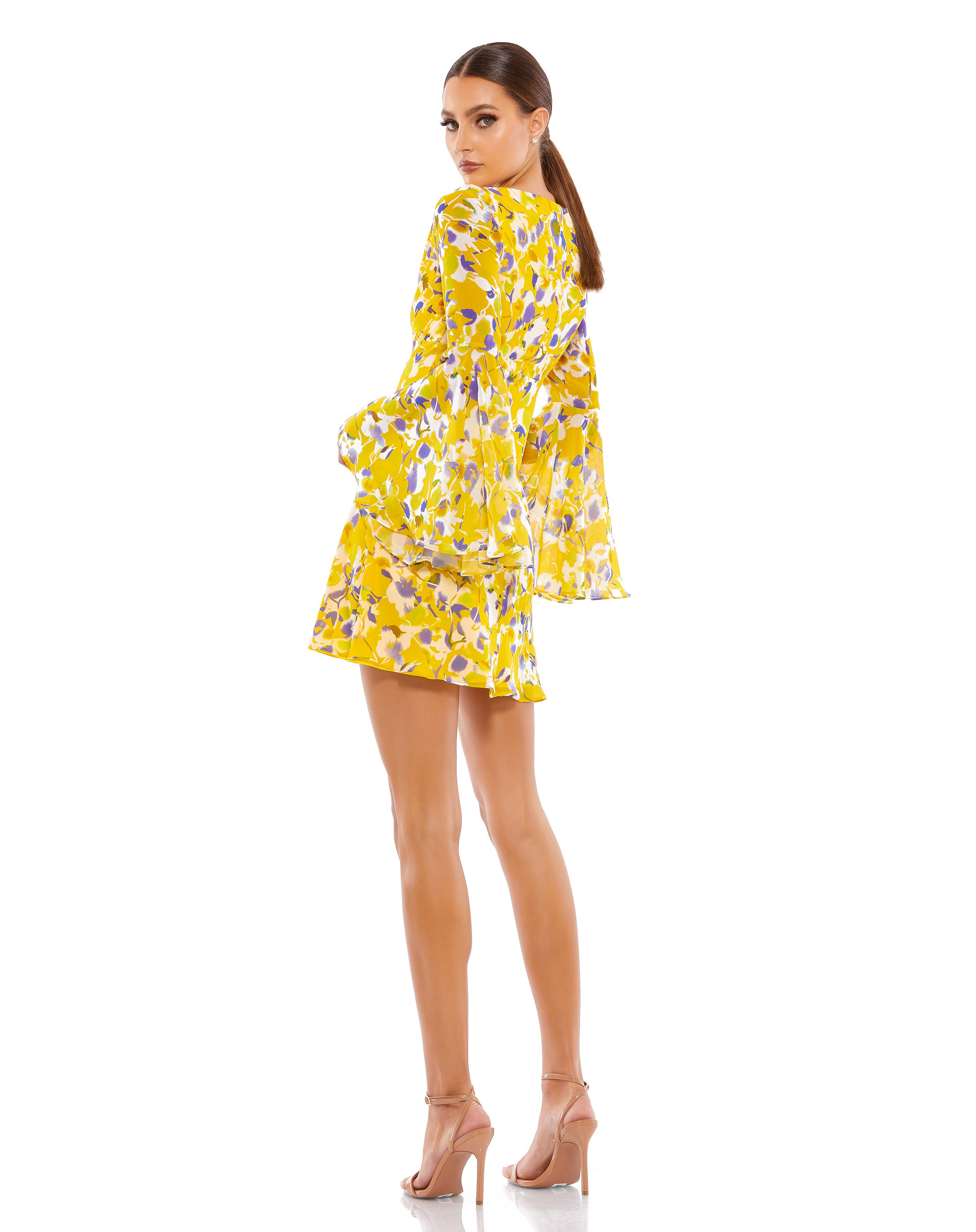 Floral Bell Sleeve Mini Dress - FINAL SALE