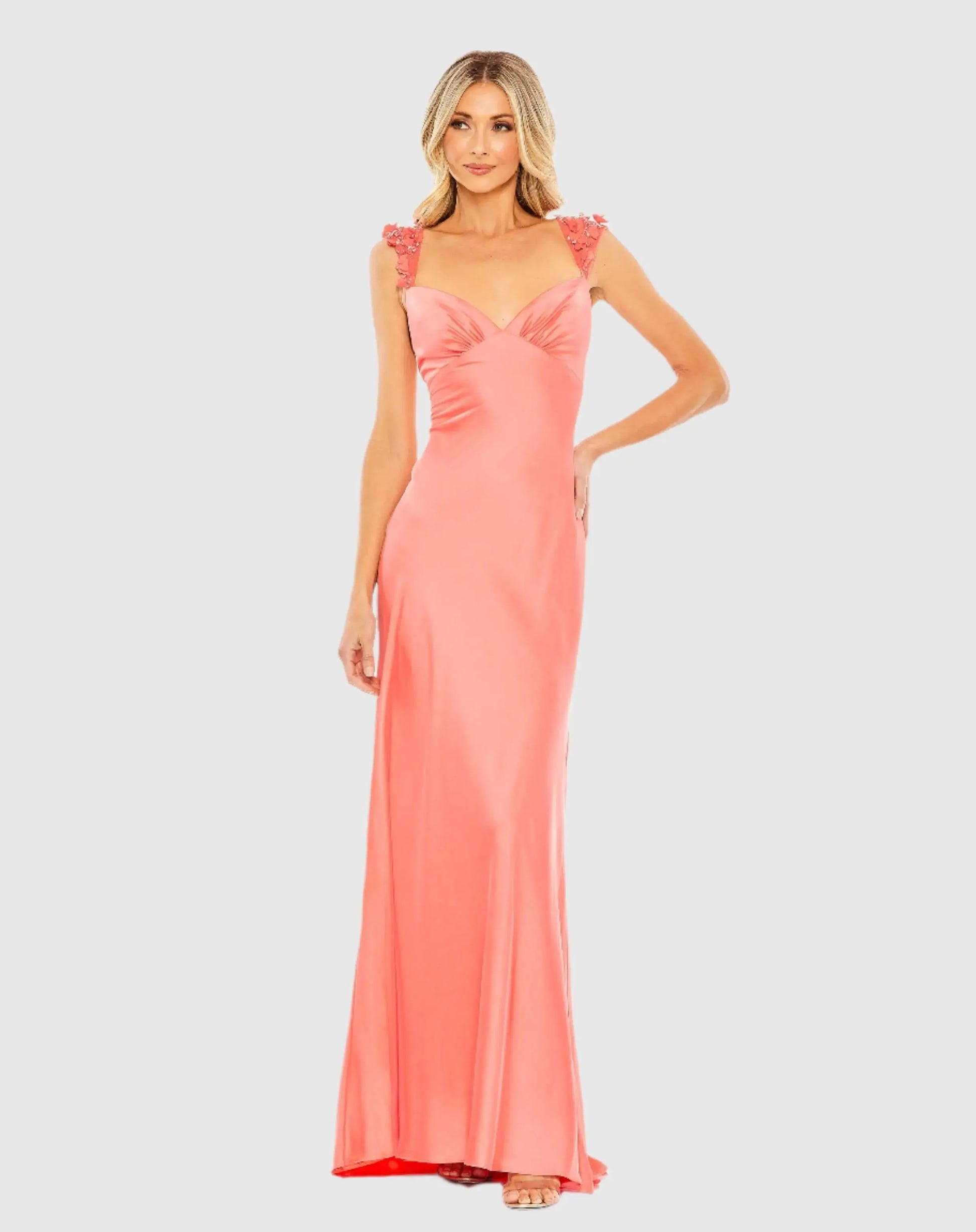 Embellished Empire Waist Column Gown Embellished Empire Waist Column Gown