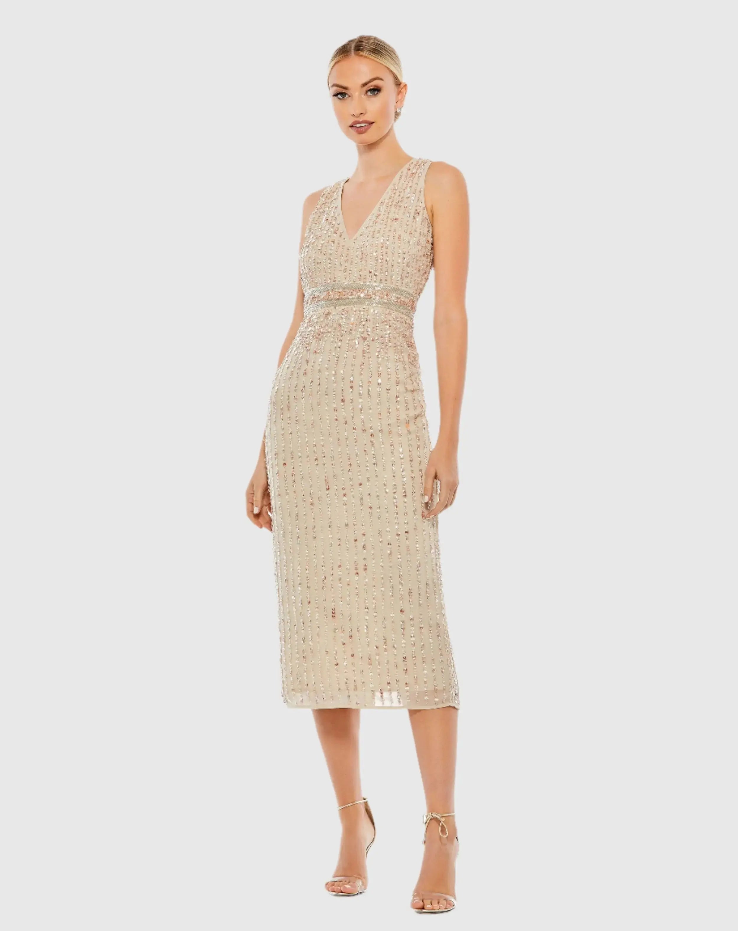Floral Embellished Lace A-Line Cocktail Dress - Mac Duggal Floral Embellished Lace A-Line Cocktail Dress - Mac Duggal