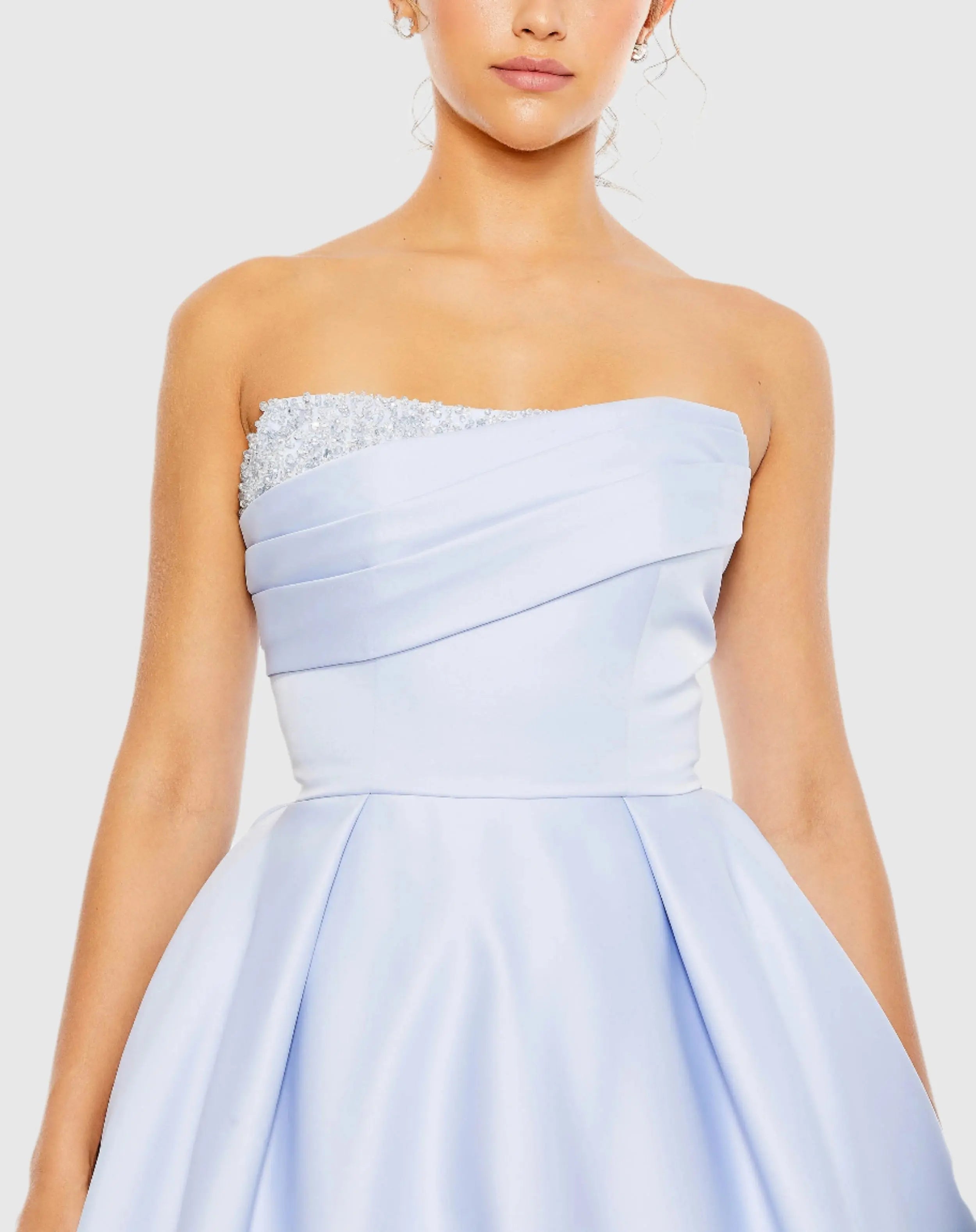 Blue Strapless Sweetheart Ballgown - FINAL SALE - Mac Duggal