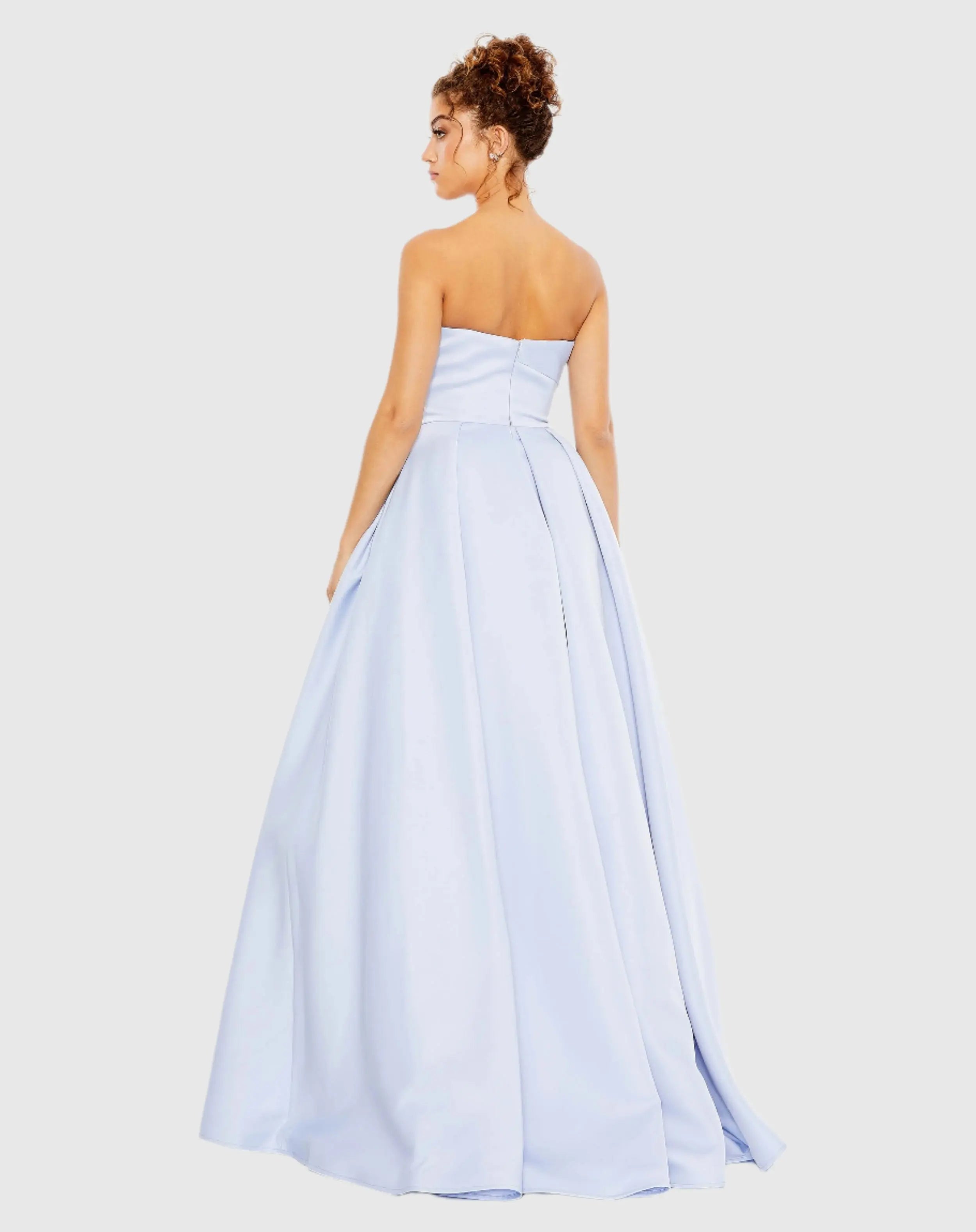 Blue Strapless Sweetheart Ballgown - FINAL SALE - Mac Duggal