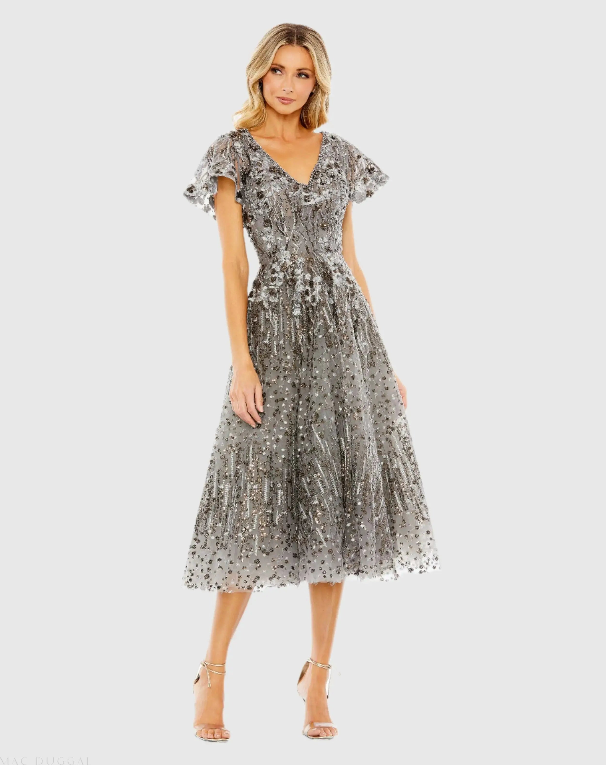 Gray Dresses - Mac Duggal Gray Dresses - Mac Duggal