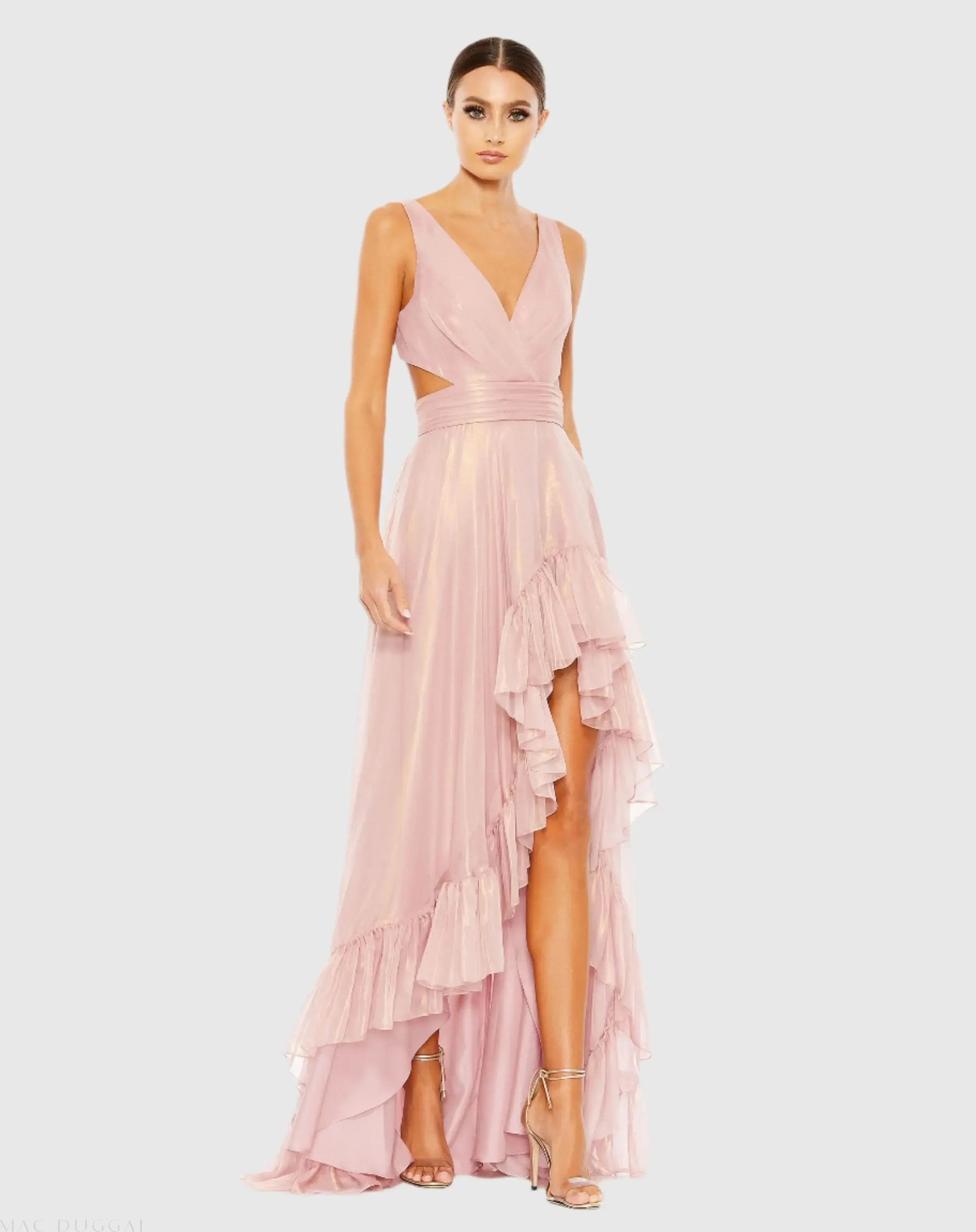 pink high low ruffle dress High-Low Ruffle Dress, Pink