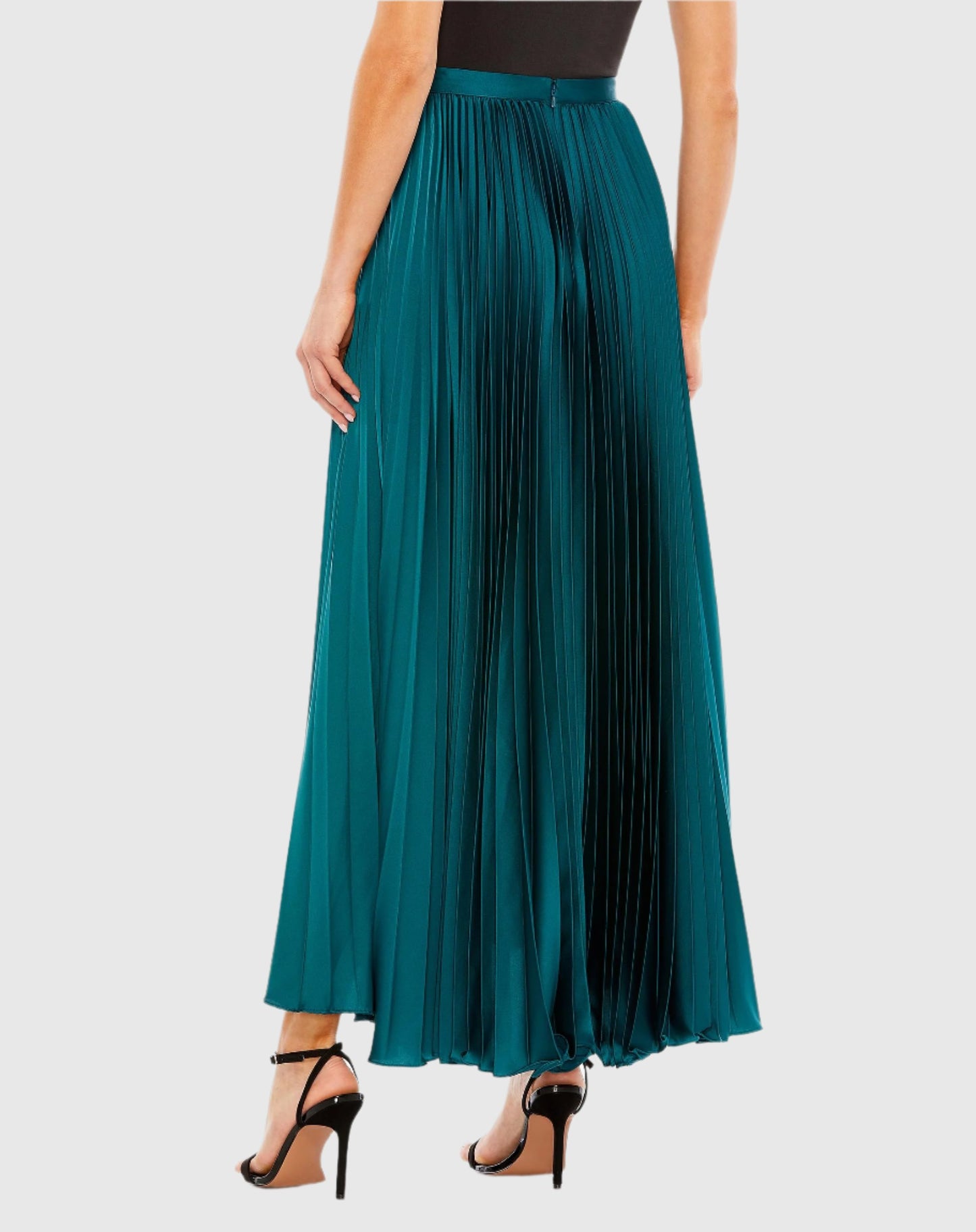 Satin Pleated Skirt