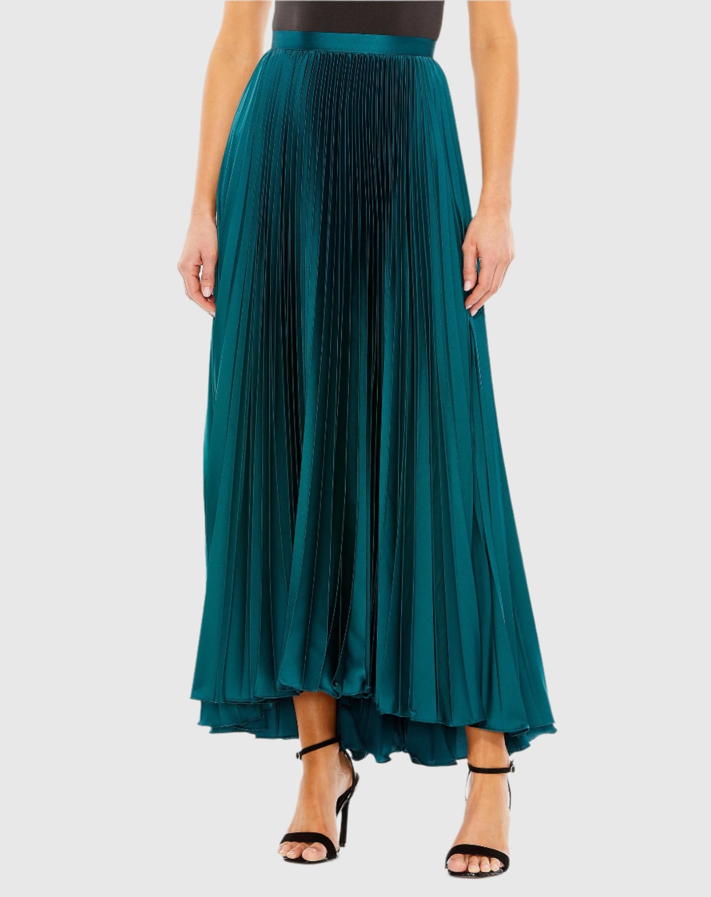 Satin Pleated Skirt