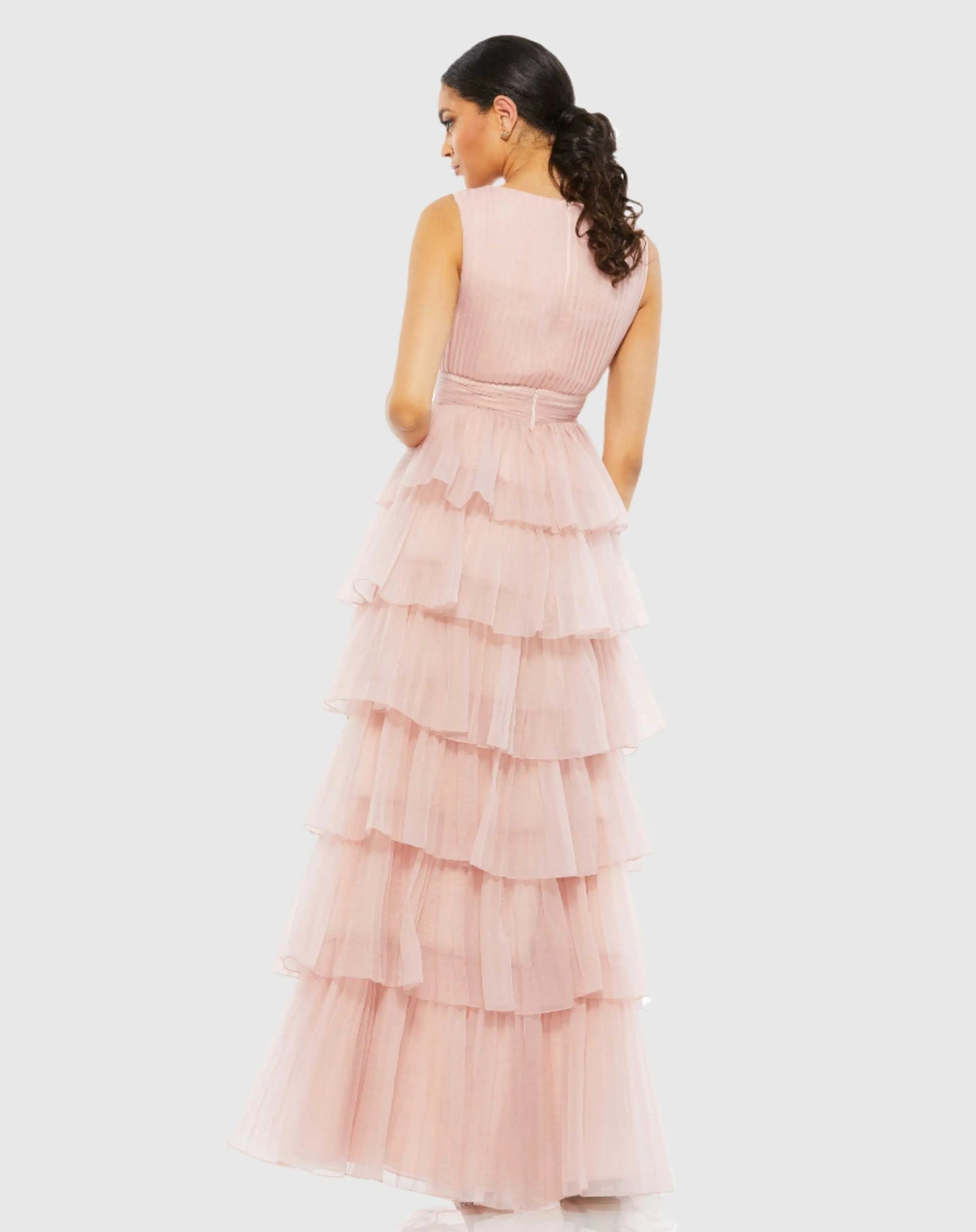 Ruffle Tiered Sleeveless Gown - Mac Duggal